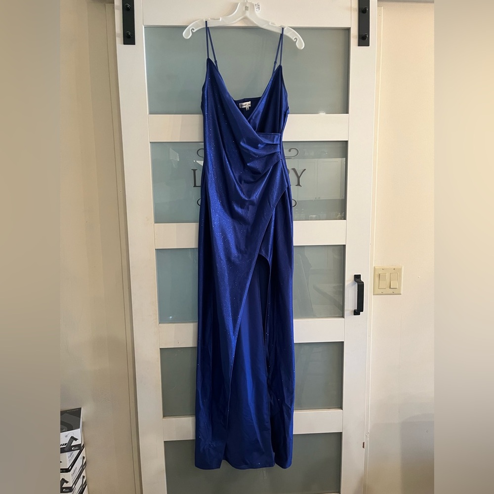 Emerald Sundae Asymmetrical Royal Blue Dress